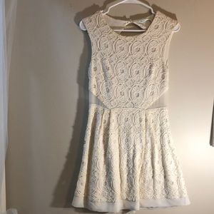 Creme scoop neck dress